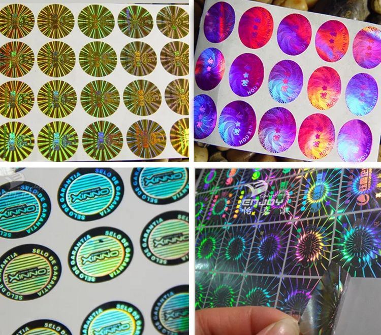 Use of 3D laser stickers