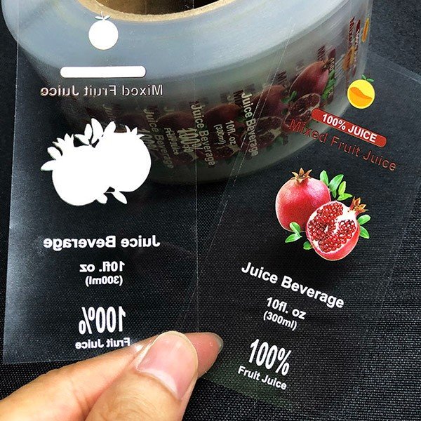 clear sticker bottles